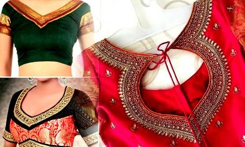 Wear blouse with plain saree, these designs