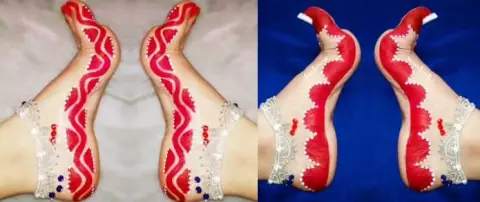 If women want to make their feet beautiful then decorate their feet with such elegance