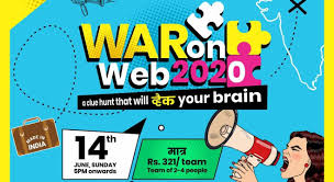 "War on Web" - Participate and win from home Rs. Prizes up to Rs.25,000 / -