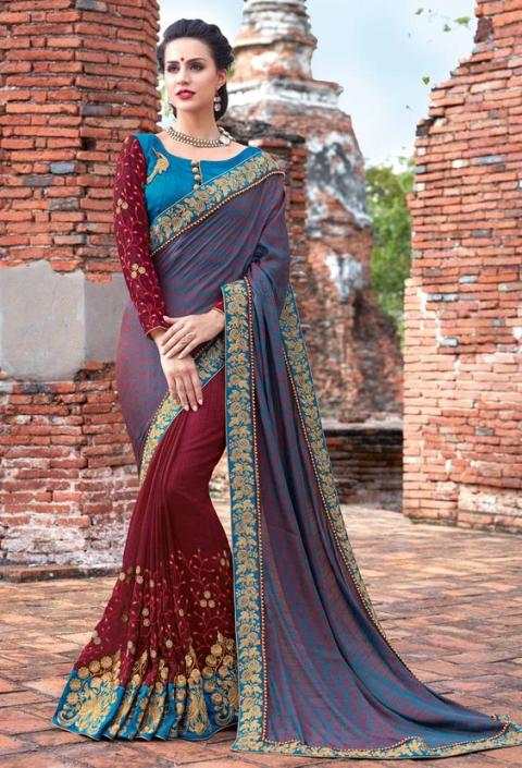 Such beautiful saris are the first choice of married girls